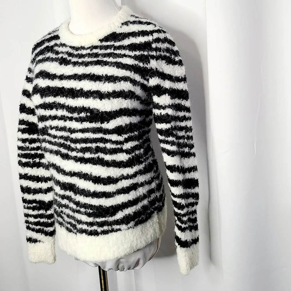 J. CREW Zebra Stripe Sweater